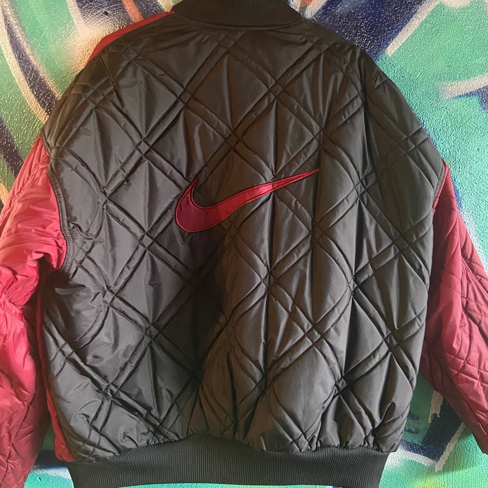 Vintage bomber style reversible jacket